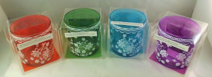 Spring Garden Scroll Work Candles